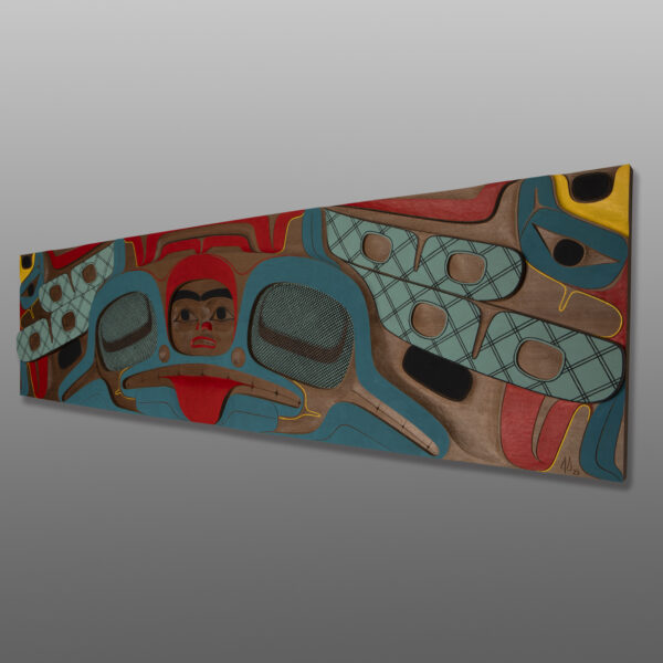 Dragonfly Panel
Jay Simeon
Haida
Red cedar, paint
70" x 18" x 2"Panel Show 2025