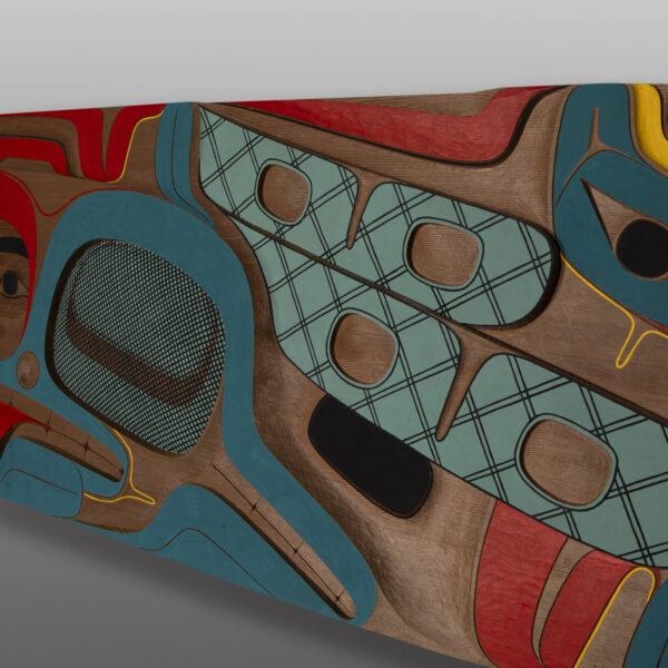  Dragonfly Panel
Jay Simeon
Haida
Red cedar, paint
70" x 18" x 2"Panel Show 2025