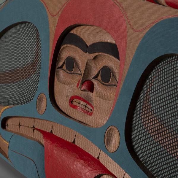  Dragonfly Panel
Jay Simeon
Haida
Red cedar, paint
70" x 18" x 2"Panel Show 2025