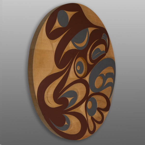 Skokomish Eagle Panel
Andy Peterson
Coast Salish
Yellow cedar, paint
36" dia. x 1½”
Panel Show 2025