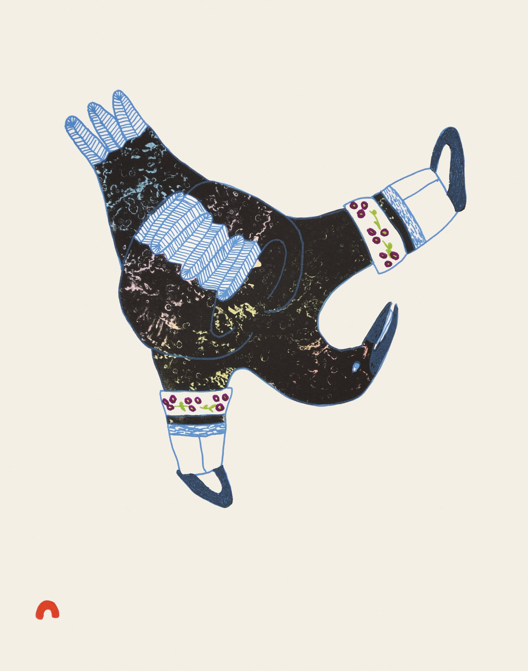 Kamikkallalii (One with Short Boots) Ningiukulu Teevee
InuitLithograph
14” x 11”35.5 x 28 cm450