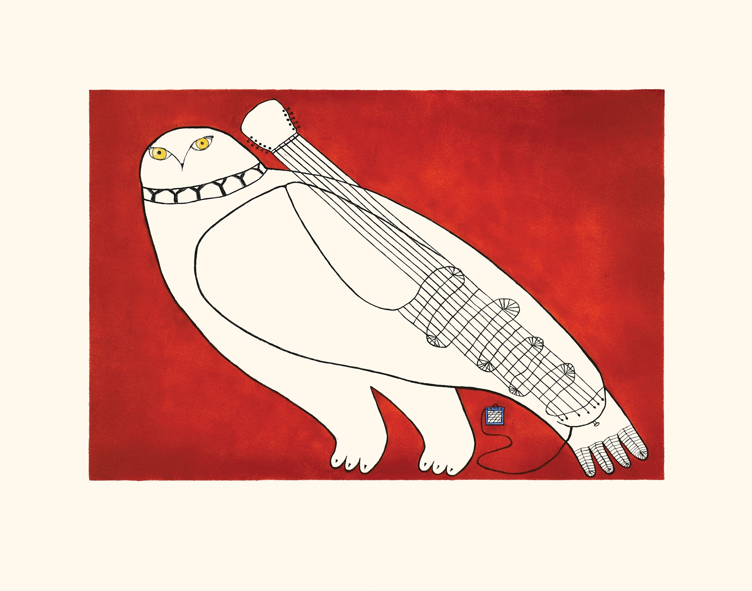 Pingnguaqti (PlayerNingiukulu Teevee
InuitEtching & Hand-Coloring
24” x 30 ½”61 x 77.4 cm1050
