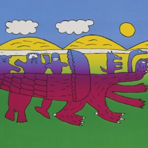 Shaman Transformation Pitsiulaq Qimirpik
InuitLithograph
12 ½” x 19 ¾”31.7 x 50.4 cm375