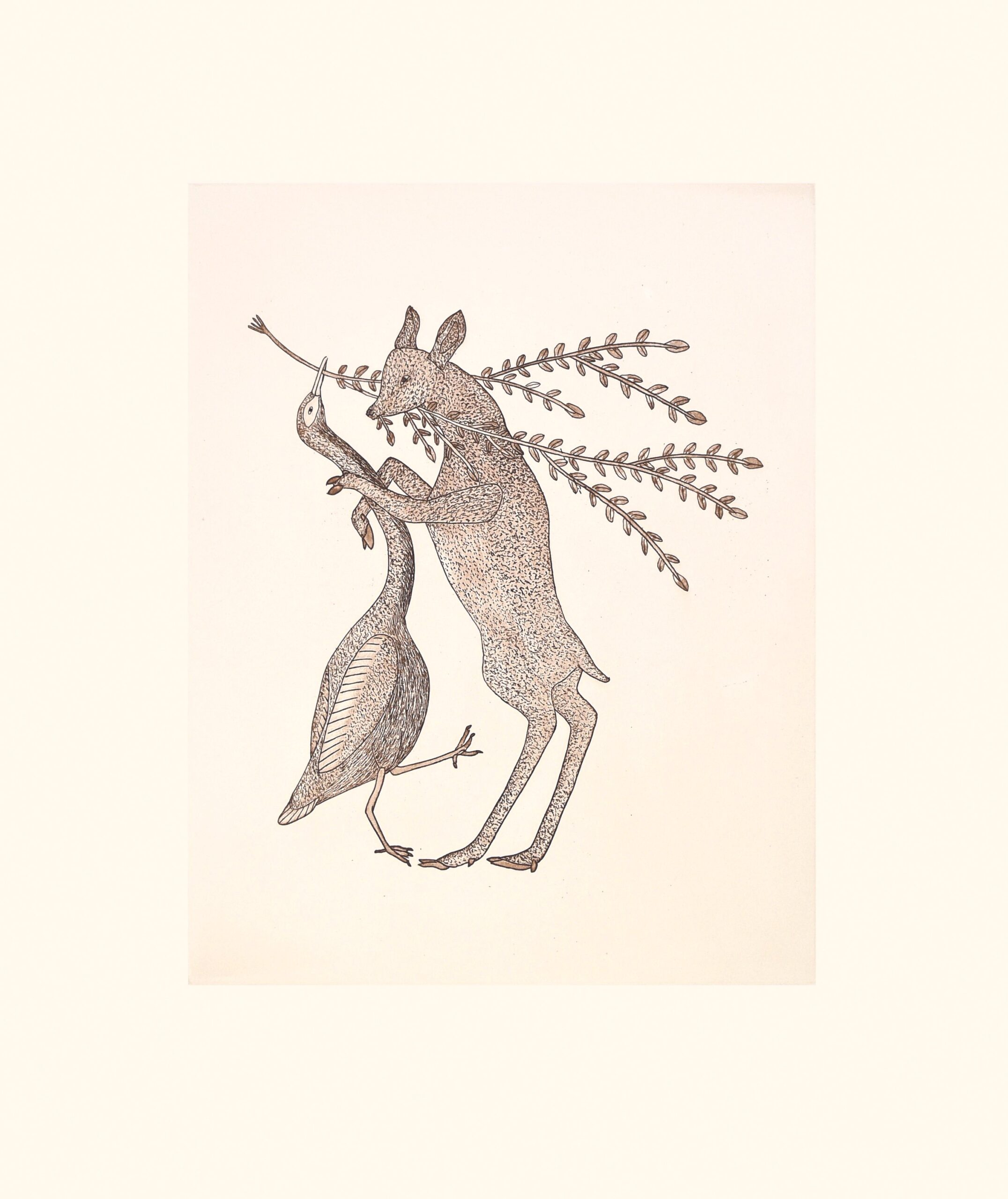 Spring Companions Qavavau Manumie
InuitEtching & Aquatint
26 ¾” x 22 ¼”68.2 x 57 cm600