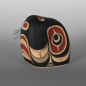 Seal Mother
Rod Smith
Oweekeno
Basswood, acrylic, paint
9" x 7" x 6"
1,100