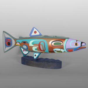 Salmon I
Steve Smith - Dla'kwagila
Oweekeno
Red cedar, paint
4" x 22½" x 10"
9,000
