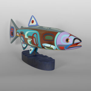 Salmon I
Steve Smith - Dla'kwagila
Oweekeno
Red cedar, paint
4" x 22½" x 10"
9,000