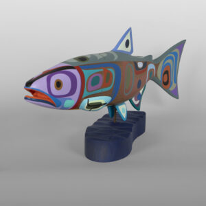 Salmon I
Steve Smith - Dla'kwagila
Oweekeno
Red cedar, paint
4" x 22½" x 10"
9,000