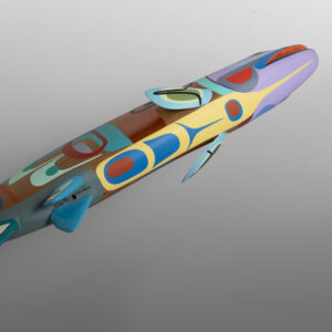 Salmon II
Steve Smith - Dla'kwagila
Oweekeno
Red cedar, paint
4" x 22½" x 10"
9,000