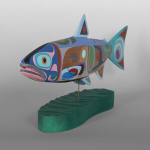 Salmon II
Steve Smith - Dla'kwagila
Oweekeno
Red cedar, paint
4" x 22½" x 10"
9,000