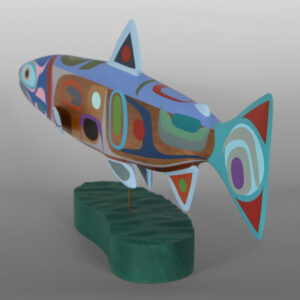 Salmon II
Steve Smith - Dla'kwagila
Oweekeno
Red cedar, paint
4" x 22½" x 10"
9,000
