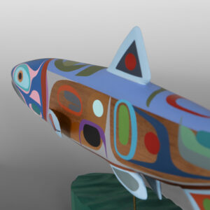 Salmon II
Steve Smith - Dla'kwagila
Oweekeno
Red cedar, paint
4" x 22½" x 10"
9,000