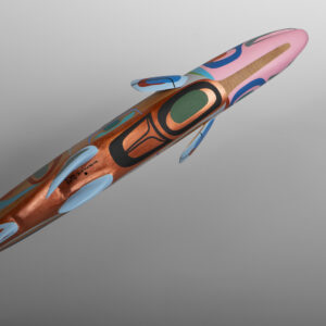 Salmon II
Steve Smith - Dla'kwagila
Oweekeno
Red cedar, paint
4" x 22½" x 10"
9,000