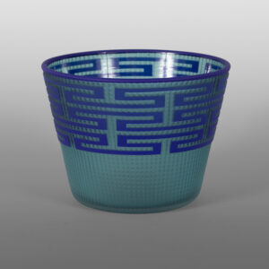 Turquoise & Blue Basket
Preston Singletary
Tlingit
Blown & sand-carved glass
4¼" x 5¾" dia.
$3,600
