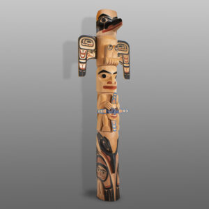 Raven Brings the Sun Totem Pole
David Boxley
Tsimshian
Red cedar, paint
108" x 34" x 20"
38,500