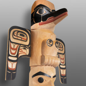 Raven Brings the Sun Totem Pole
David Boxley
Tsimshian
Red cedar, paint
108" x 34" x 20"
38,500