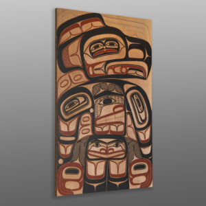 Young Eagle PanelDavid A Boxley
TsimshianRed cedar, paint
28" x 18" x ¾”2,900
