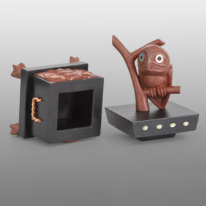 Great Northern Owl Box
Gary Olver
Woodland Cree
Argillite, catlinite, abalone, copper
3½” x 1¾” x 1¾"
6500