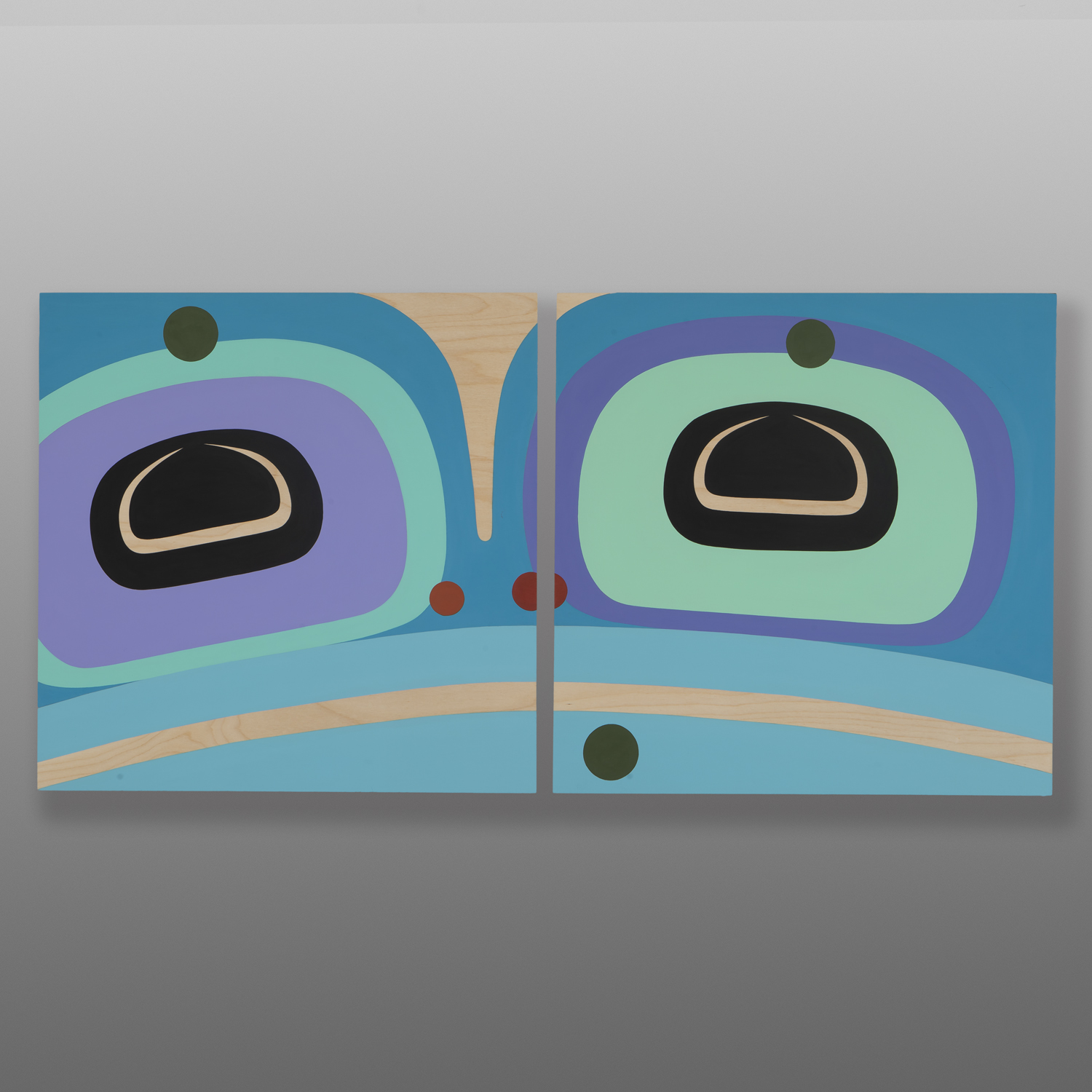 Springtime
Steve Smith - Dla'kwagila
Oweekeno
Acrylic on birch panel diptych
36" x 18" x 1½”
3600