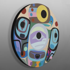 Owl's Moon
Steve Smith - Dla'kwagila
Oweekeno
Acrylic on birch
28" dia. x 1½”
4000
