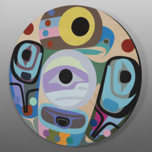 Owl's Moon
Steve Smith - Dla'kwagila
Oweekeno
Acrylic on birch
28" dia. x 1½”
4000