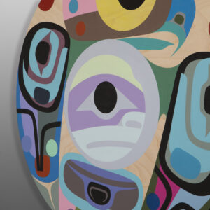 Owl's Moon
Steve Smith - Dla'kwagila
Oweekeno
Acrylic on birch
28" dia. x 1½”
4000