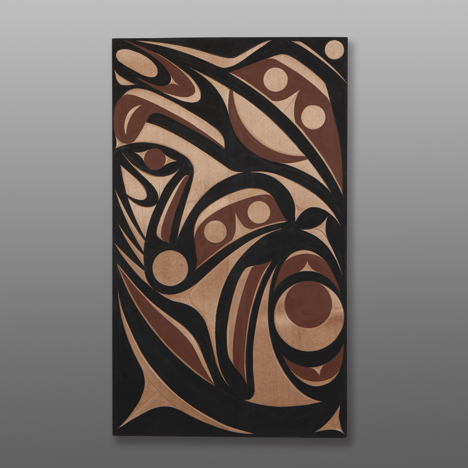 Wolf Panel
Andy Peterson
Coast Salish
Red cedar, paint
30" x 17¾"
1,600