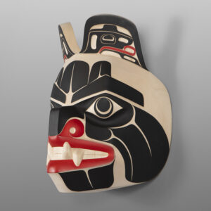Medeek - Grizzly Bear
Shawn Aster
Tsimshian
Alder, paint
12½" x 10½” x 7"
5,600