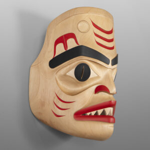 Ksaa - Shark
Shawn Aster
Tsimshian
Alder, paint
13" x 9½” x 6"
5,200
