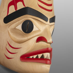 Ksaa - Shark
Shawn Aster
Tsimshian
Alder, paint
13" x 9½” x 6"
5,200