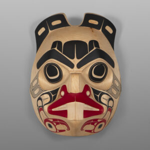 Sts'ool - The Beaver
Shawn Aster
Tsimshian
Alder, paint
13" x 9½” x 5"
5,400