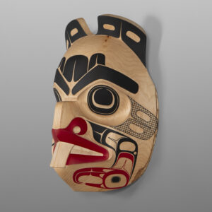 Sts'ool - The Beaver
Shawn Aster
Tsimshian
Alder, paint
13" x 9½” x 5"
5,400