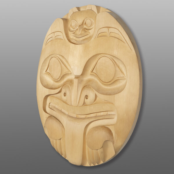 Bear Mother Panel - Taan Nisla
Ernest Swanson
Haida
Yellow cedar
23½” dia. x 1½”
Panel Show 2025