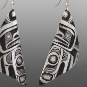 Human Earrings
Corey Moraes
Tsimshian
Silver
2" x 1"
1,200