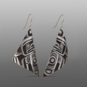 Human Earrings
Corey Moraes
Tsimshian
Silver
2" x 1"
1,200