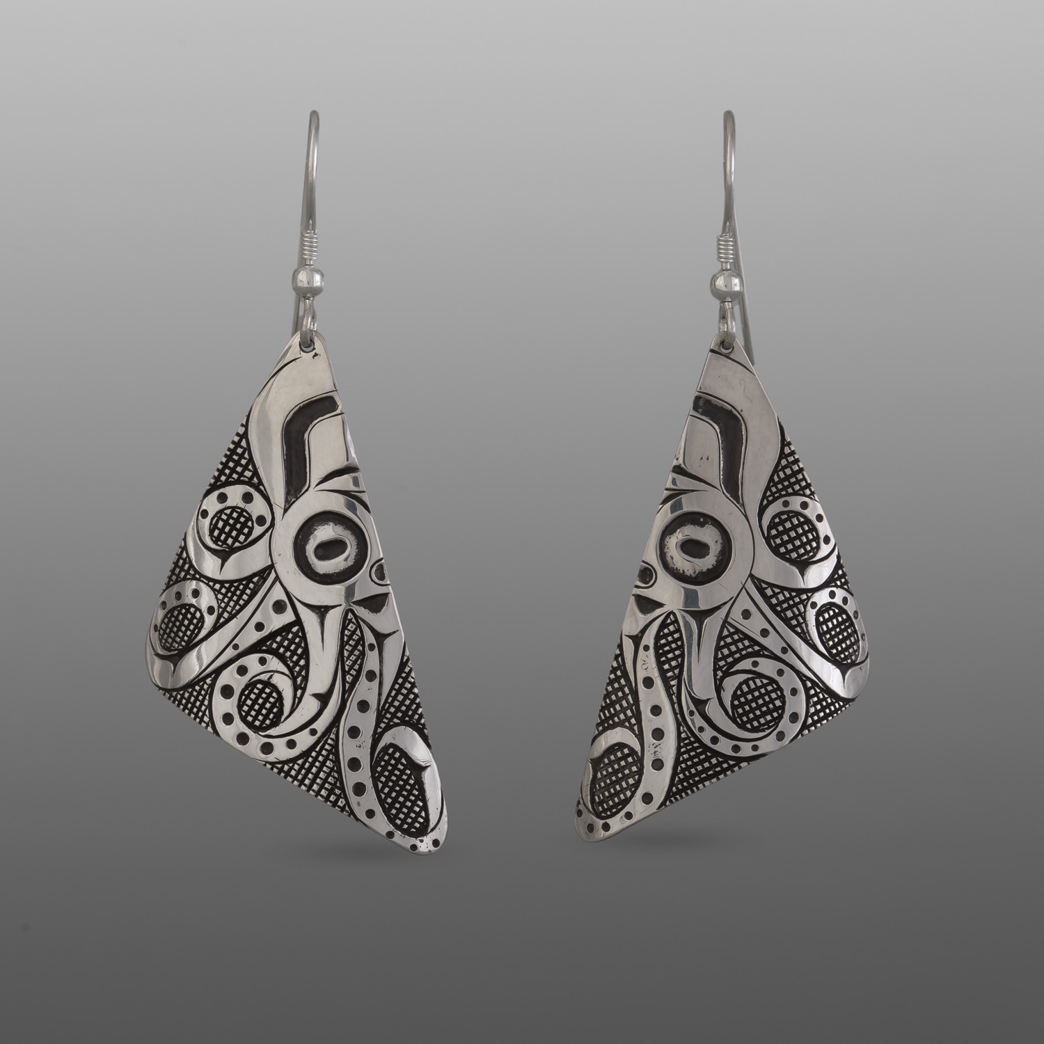 Octopus Earrings
Corey Moraes
Tsimshian
Silver
1½" x ¾"
650