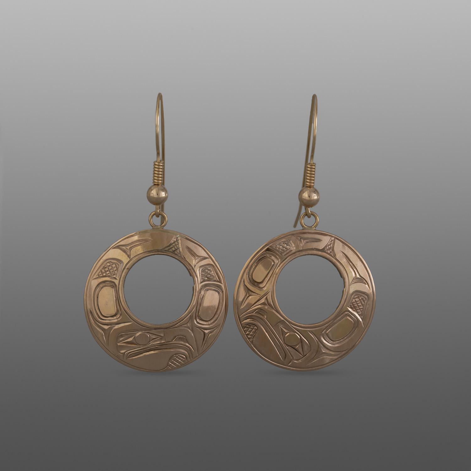 Eagle Earrings
Bill Bedard
Haida
14k gold
1" x 1"
2,400