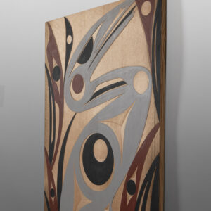 Great Blue Heron Panel
Andy Peterson
Coast SalishRed cedar, paint
30" x 18"
2,200