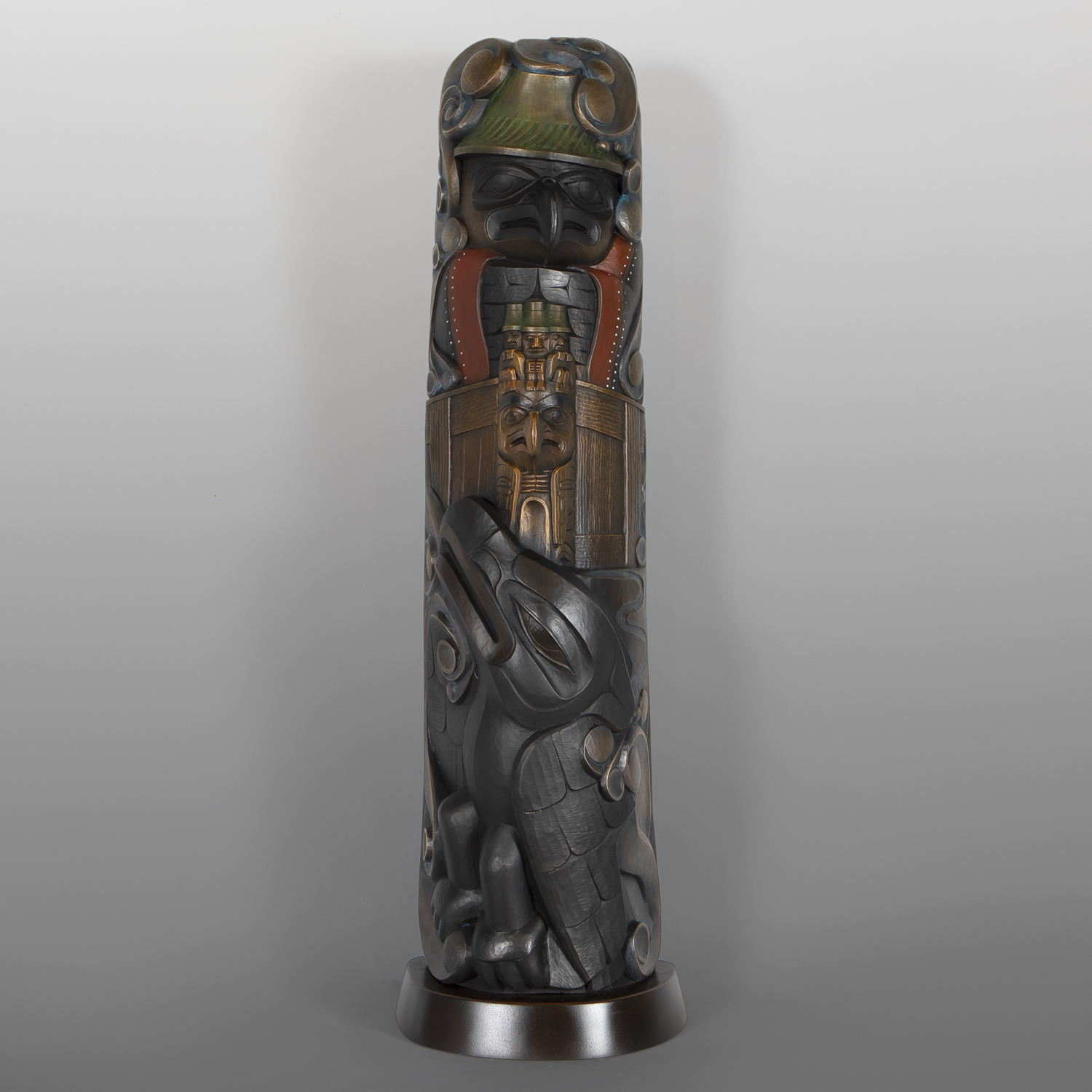 Visions in the Fog
Preston Singletary
Tlingit
Bronze, edition of 18
35½" x 17" x 11"
$14,000