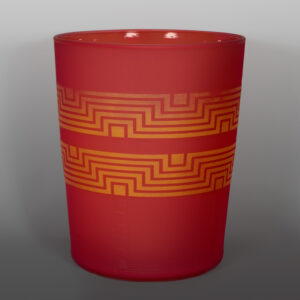 Tall Cranberry Basket
Preston Singletary
Tlingit
Blown & sand-carved glass
15" x 12¼" dia., b24-97
$16,800