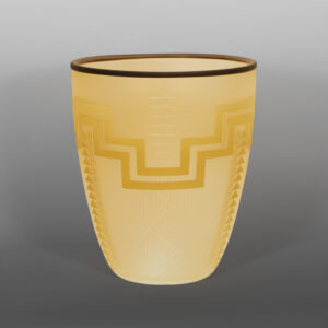 Frost & Midnight Basket
Preston Singletary
Tlingit
Blown & sand-carved glass
9½" x 8" dia.  b25-80
$9,600