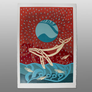 S'éet' Séew (Whale Rain)
Crystal Worl
Tlingit
Woodblock color reduction print
44" x 30"
1,000
