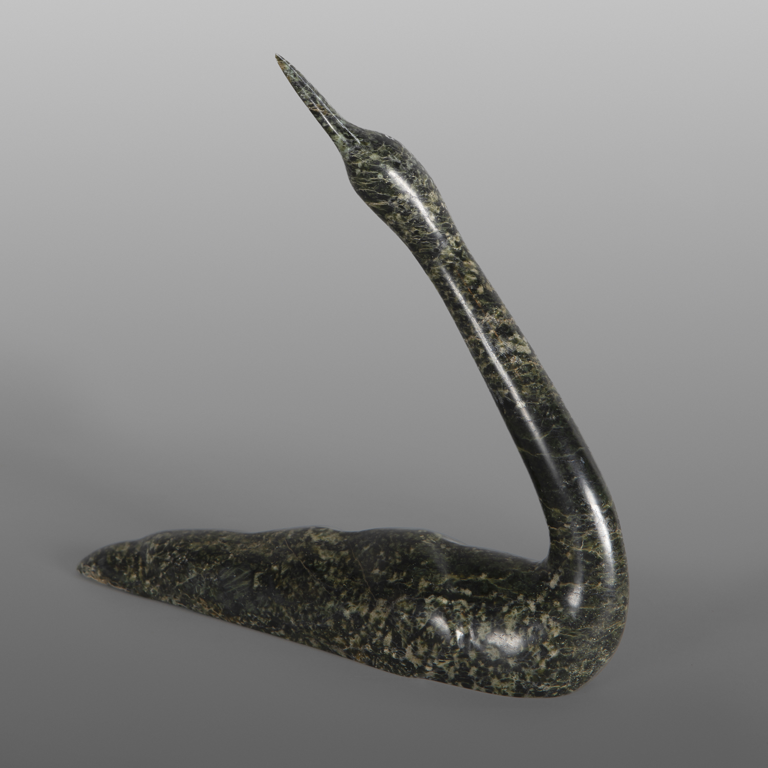 Graceful Loon
Ningeosiaq Ashoona
Inuit
Serpentine
8½" x 8¼" x 2"
1,600