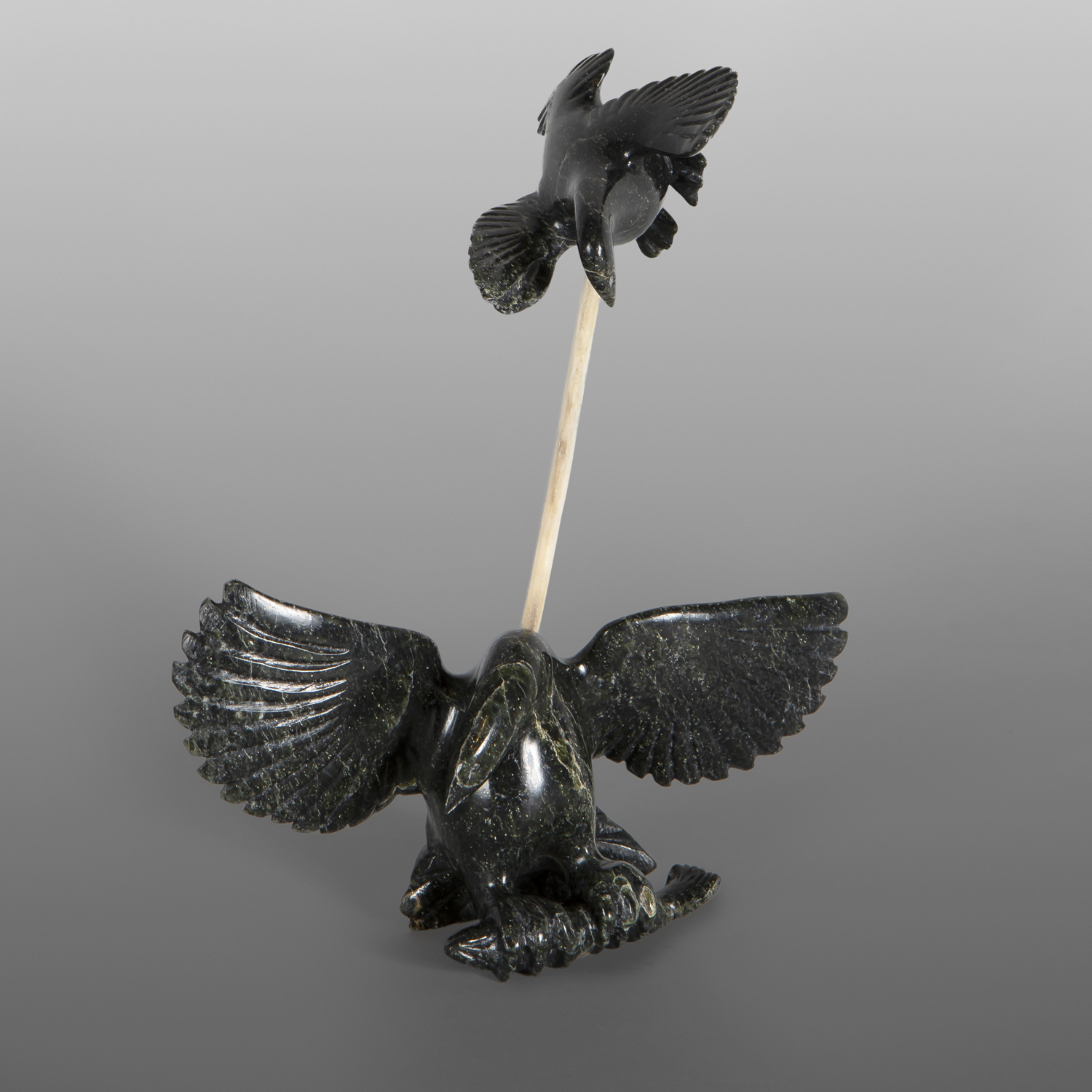 Birds Fishing
Kellypalik Etidloie
Inuit
Serpentine
7¼" x 6" x 3½"
$900