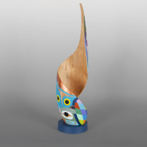 Unity Spiral
Steve Smith - Dla'kwagila
Oweekeno
Acrylic on turned maple
21" x 6" dia.
(5" dia. base)
$