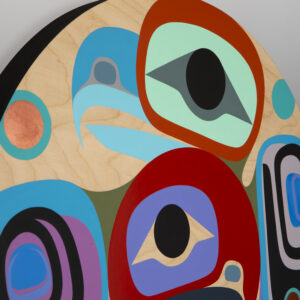 Double Happiness
Steve Smith - Dla'kwagila
Oweekeno
Acrylic on birch panel
22" dia. x 1⅝"
4,000