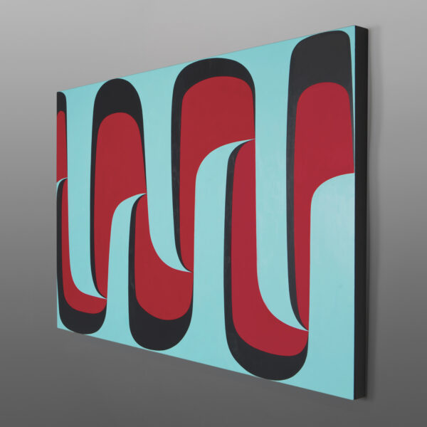 The Balance Point
Sheldon Skillie
Kaigani Haida/Oglala LakotaAcrylic on birch panel
36" x 24" x 1½”
4,200