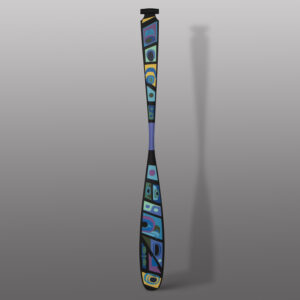 Belonging Paddle
Steve Smith - Dla'kwagila
Oweekeno
Acrylic on yellow cedar
61½" x 5¾" x 1½"
8,500