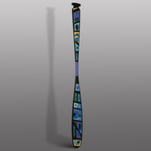 Belonging Paddle
Steve Smith - Dla'kwagila
Oweekeno
Acrylic on yellow cedar
61½" x 5¾" x 1½"
8,500