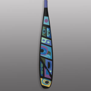 Belonging Paddle
Steve Smith - Dla'kwagila
Oweekeno
Acrylic on yellow cedar
61½" x 5¾" x 1½"
8,500
